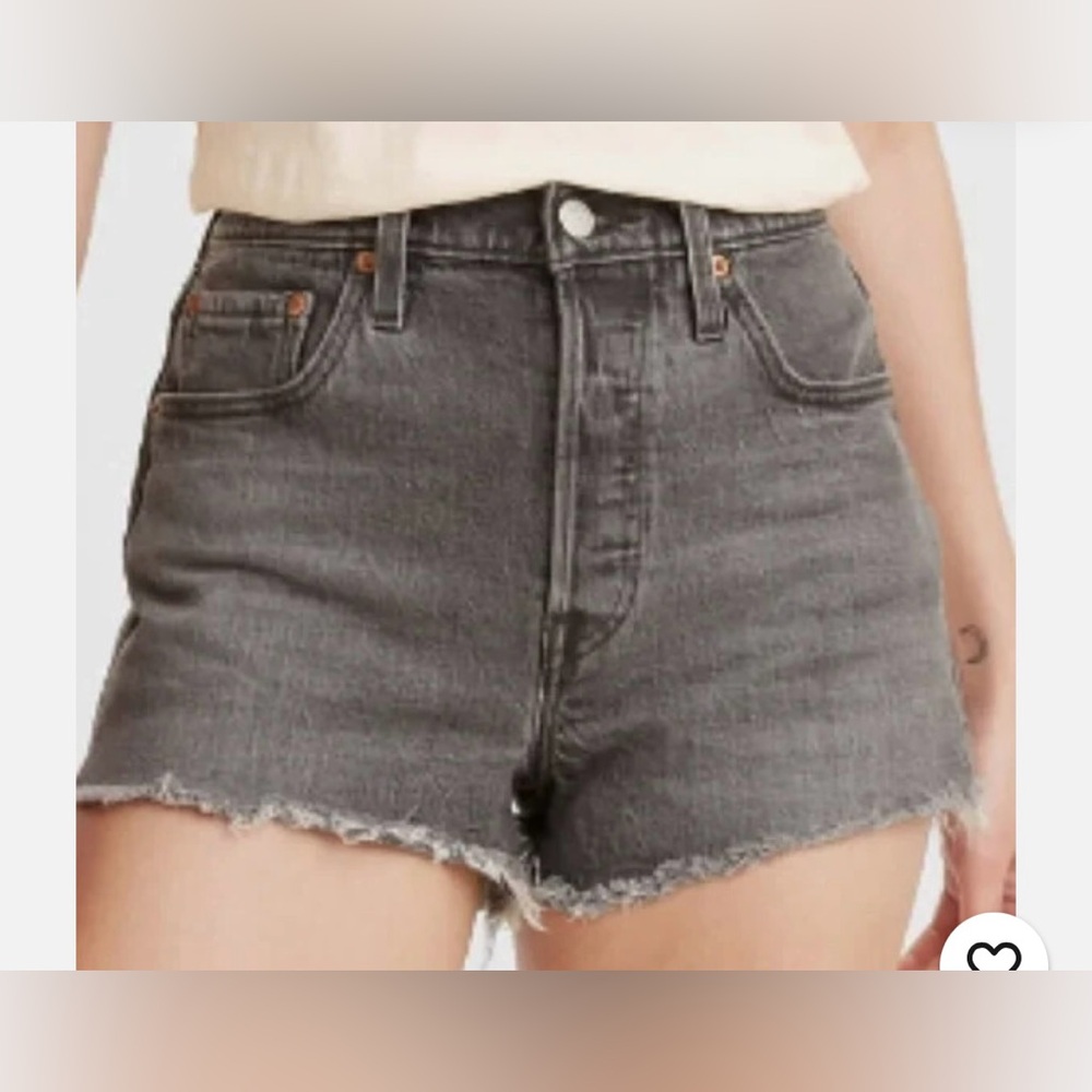 Levi 501 Black Denim Cutoff Shorts